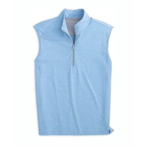 Johnnie-O Maliblu Blue Caleb Quarter-Zip Performance Vest Golf Men's Size Large